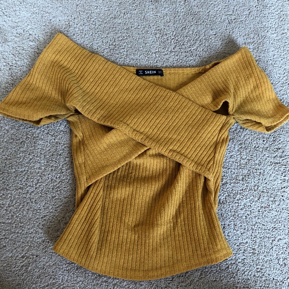 Criss Cross Bardot Crop Top